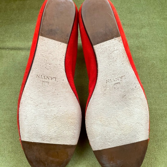🍁Lanvin Orange Suede & Leather Ballet Flats🧡 - Picture 4 of 4